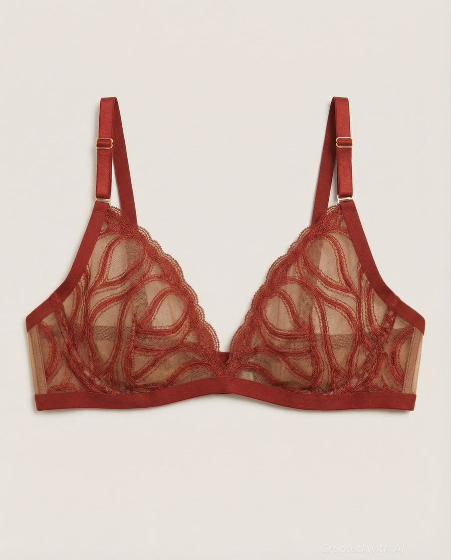 Open-Hearted Plunge Bra - Sienna - Bra