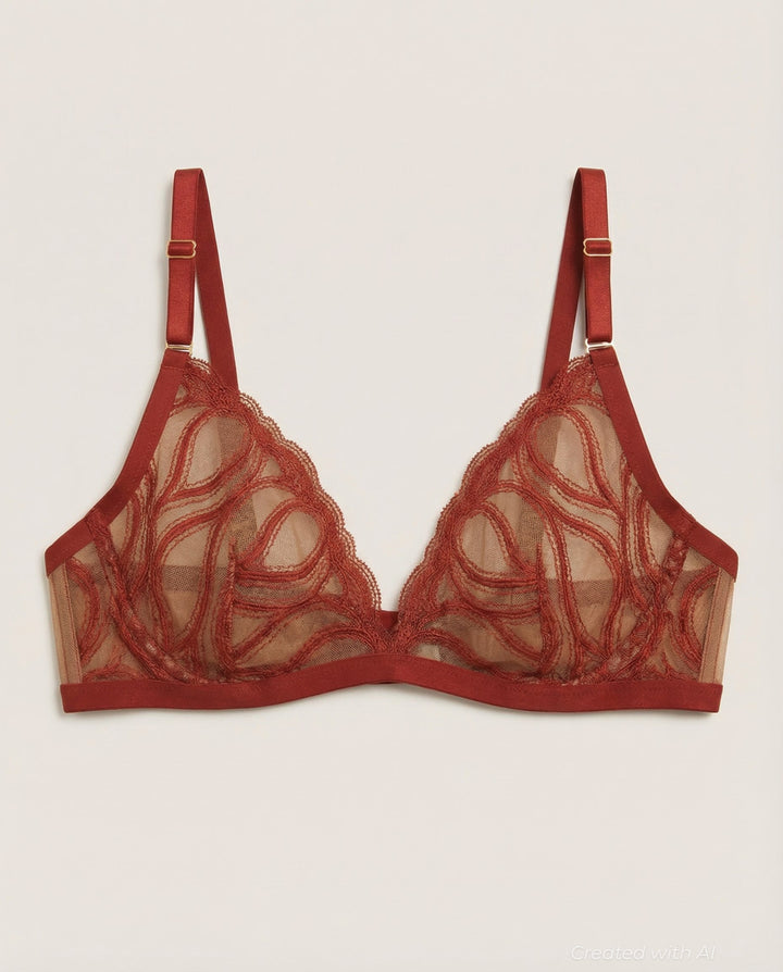 Open-Hearted Plunge Bra - Sienna - Bra