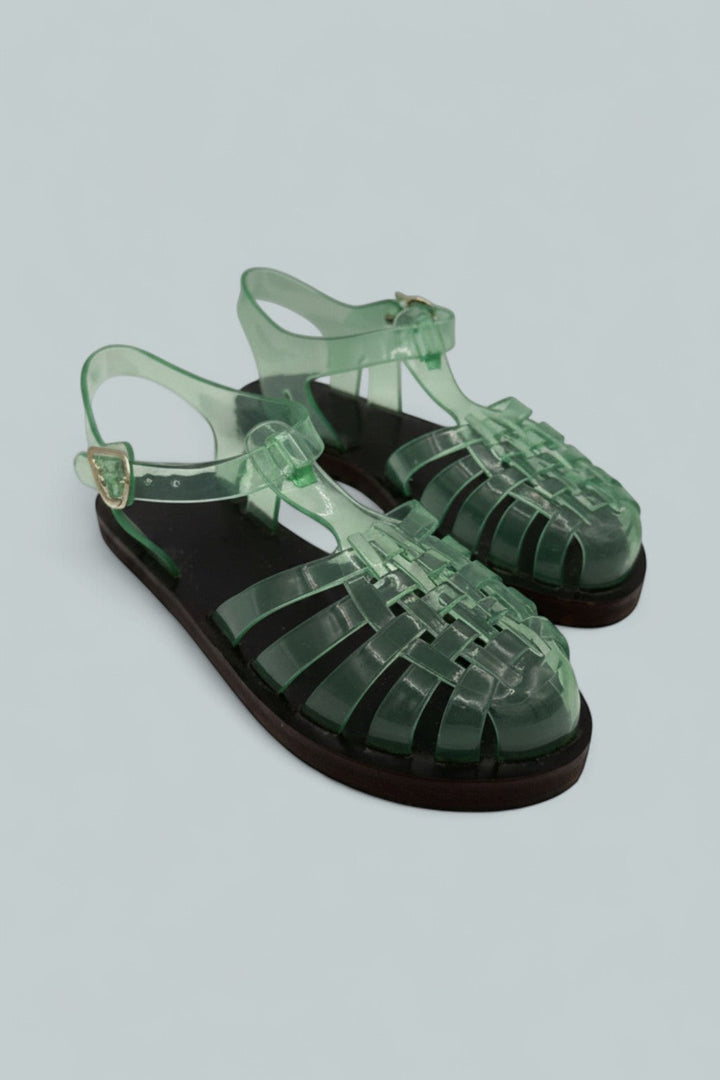 Homeria Jelly Sandals - Clear Aqua