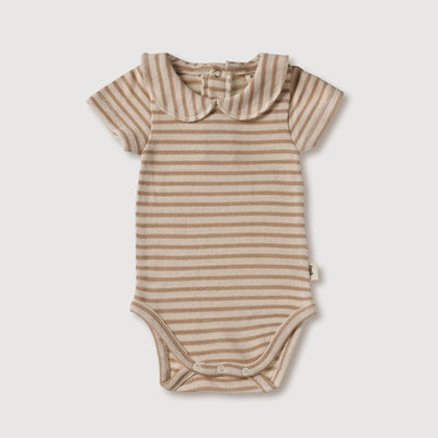 Collar Onesie - Bronze Stripe