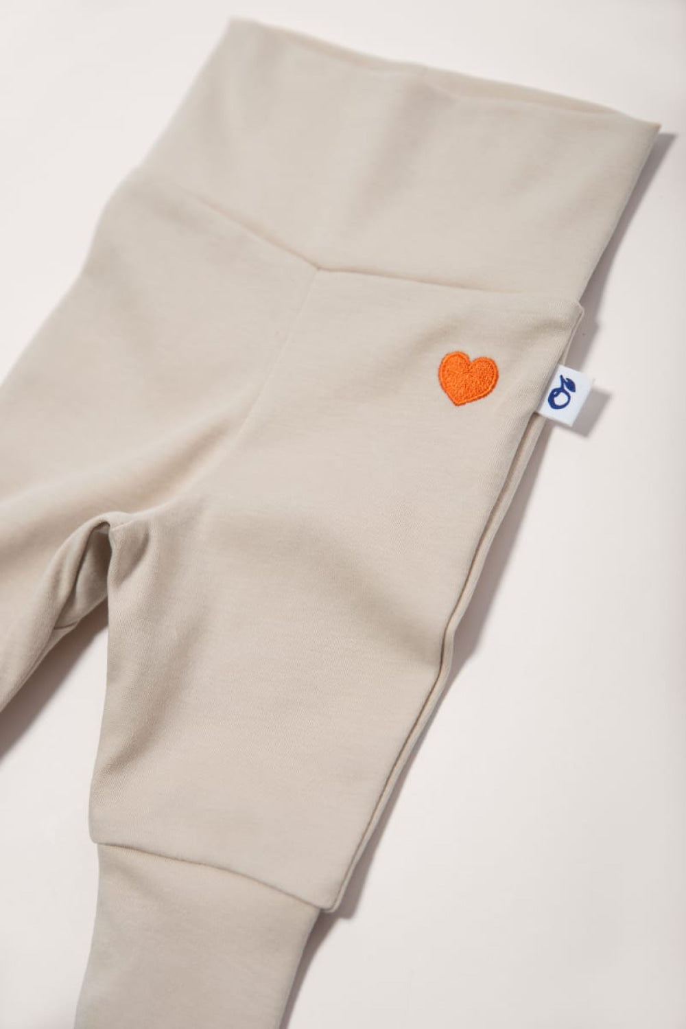 Organic Baby Pants - Sand w/ Hearts - Pants