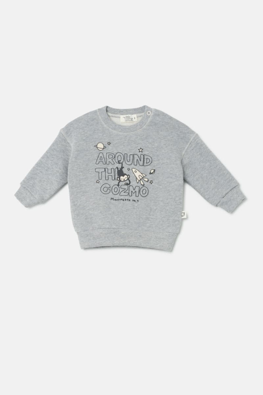 Organic Baby Sweatshirt Monkey - Unique - Crewneck Sweatshirt