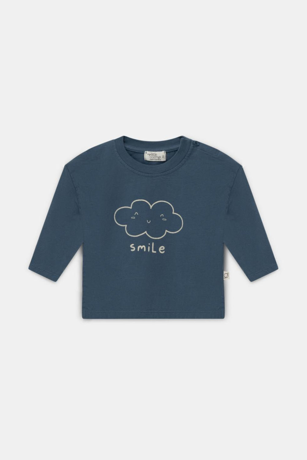 Organic basic print baby t-shirt - Blue - shirt - baby
