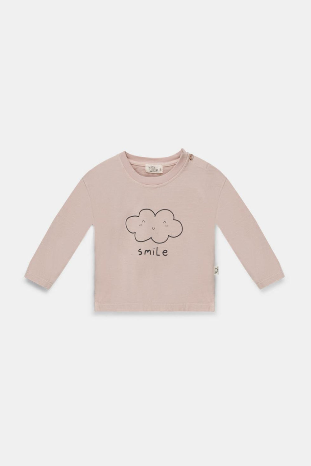 Organic basic print baby t-shirt - Softpink - Shirt