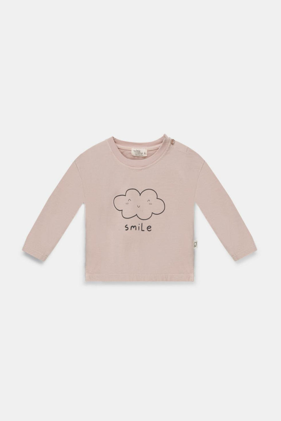 Organic basic print baby t-shirt - Softpink - Shirt