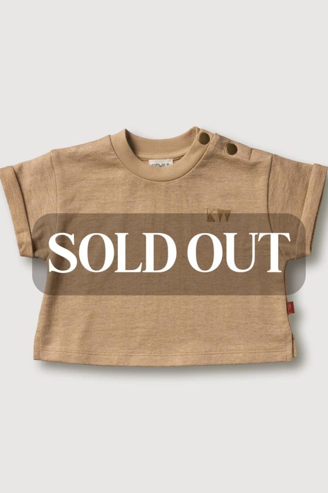 Organic Boxy Tee - Almond Melange - T-shirt