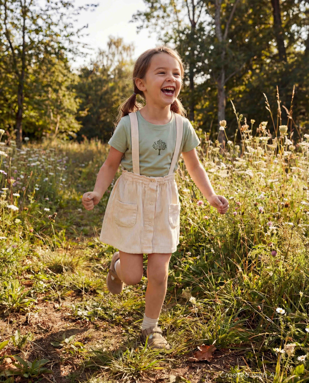 Organic Corduory Skirtall - Stone - Skirt