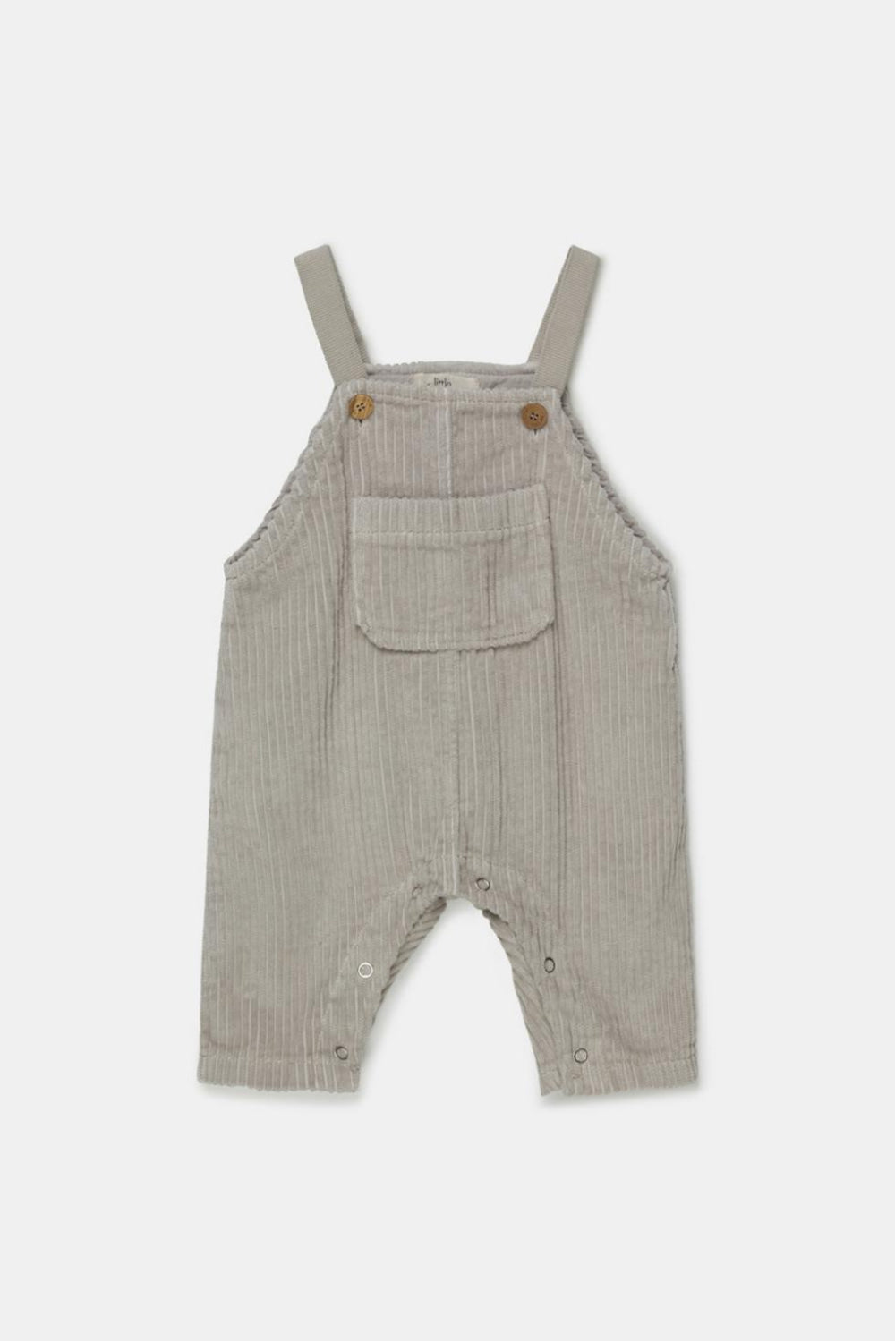 Organic corduroy baby overalls - Light grey - Overalls