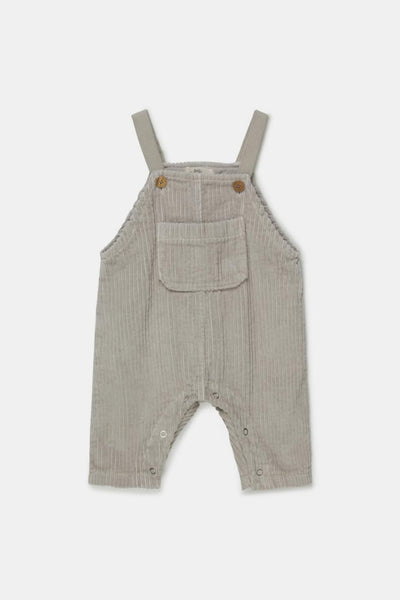 Organic corduroy baby overalls - Light grey - Overalls