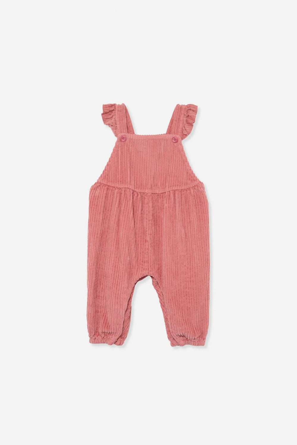 Organic Corduroy Baby Overalls - Rose - Overalls
