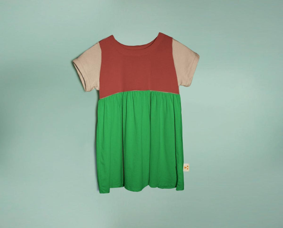 Organic Cotton Color Block Dress - Pali - Dresses