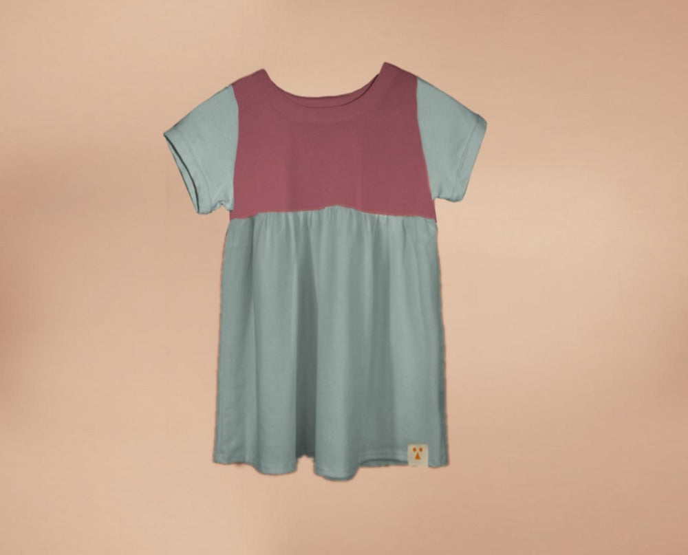 Organic Cotton Color Block Dress - Whilshire-short - Dresses