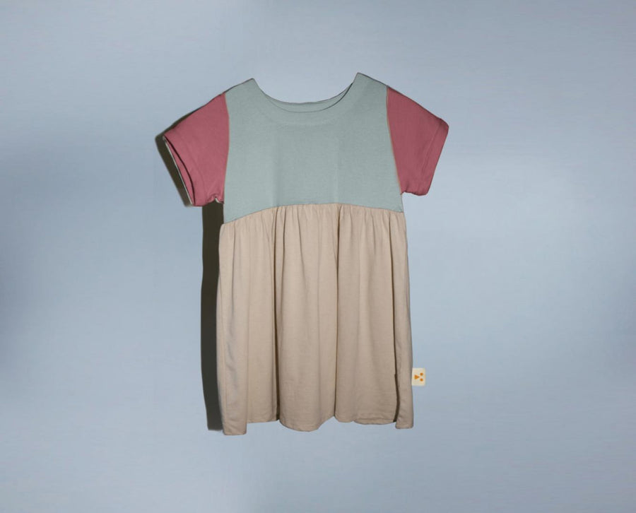 Organic Cotton Color Block Dress - Woodland-hills - Dresses
