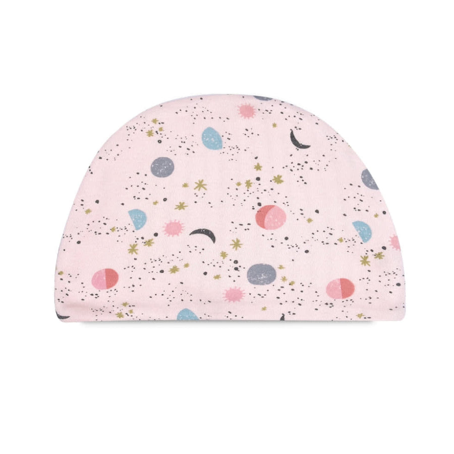 Organic Cotton Hat - Pink moon & stars - Onesize - Hat