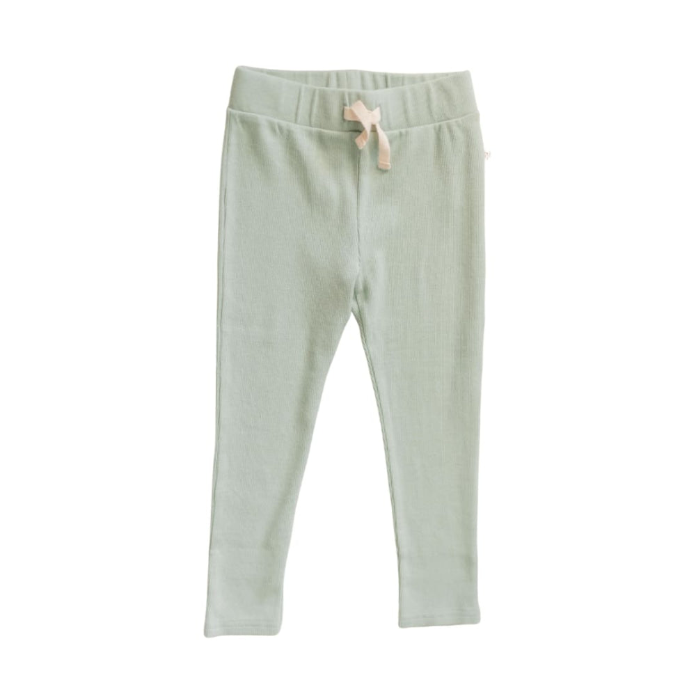 Organic Cotton Modal Rib Legging - Jade - Leggings