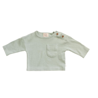 Organic Cotton Modal Rib Long Sleeve Tee - Jade - T-shirt