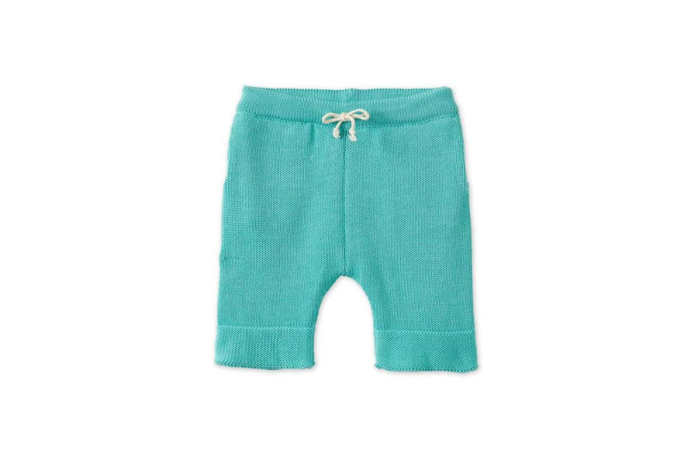 Organic Cotton Nordic Knit Shorts - Copper Green - Shorts
