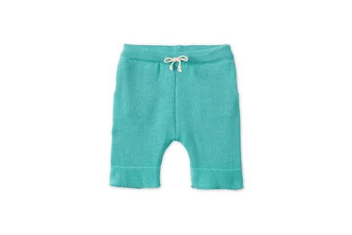 Organic Cotton Nordic Knit Shorts - Copper Green - Shorts