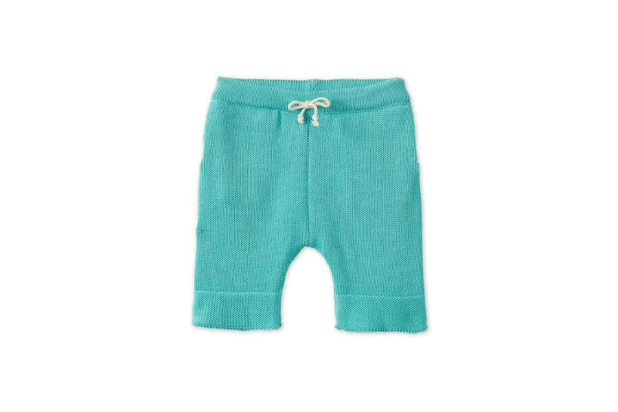 Organic Cotton Nordic Knit Shorts - Copper Green - Shorts