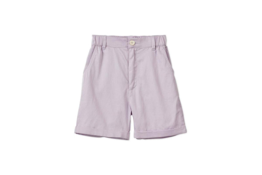 Organic Cotton Woven Bermuda Shorts - Lavender - Bermuda Short