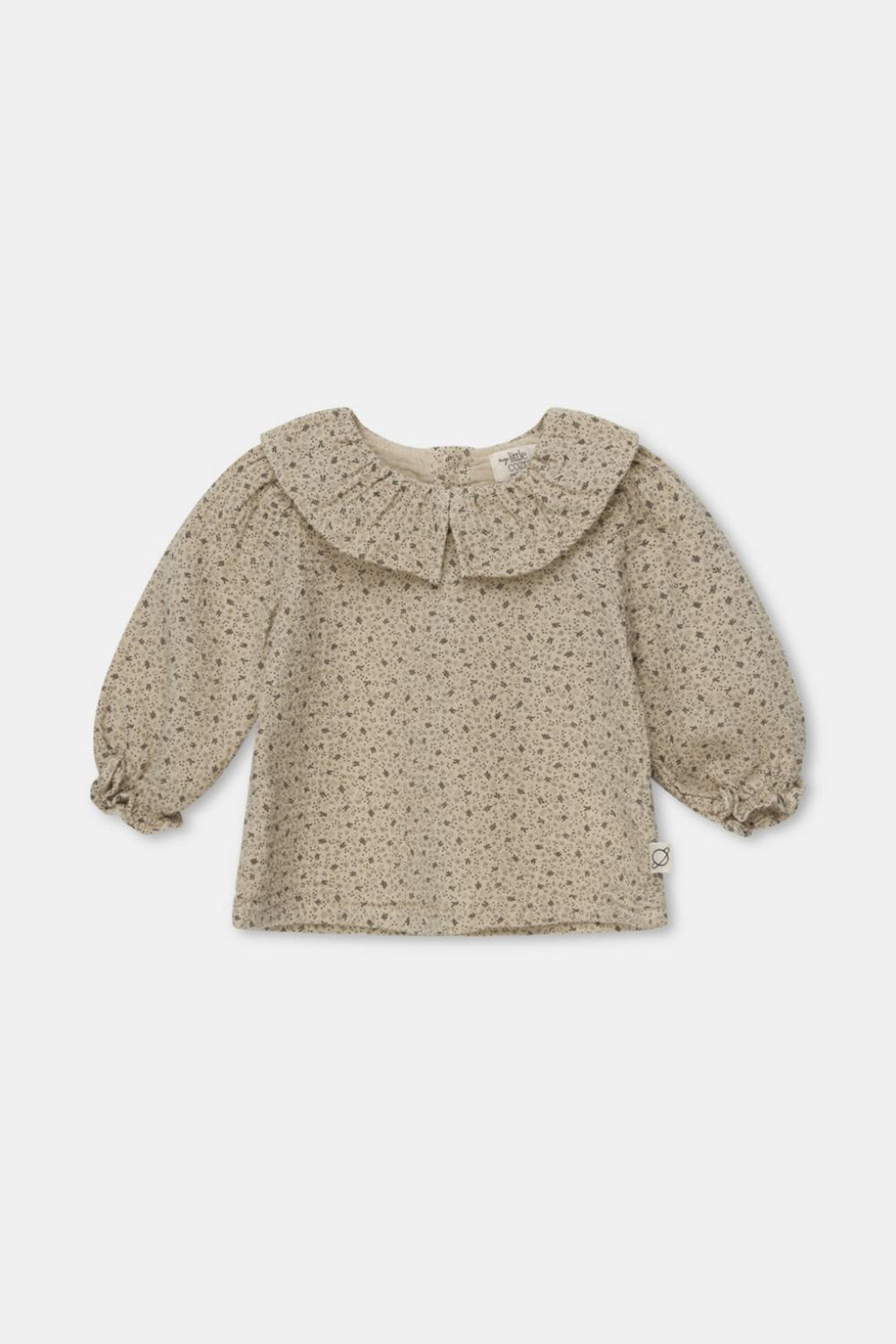 Organic gauze baby blouse - Stone - 6M - Blouse