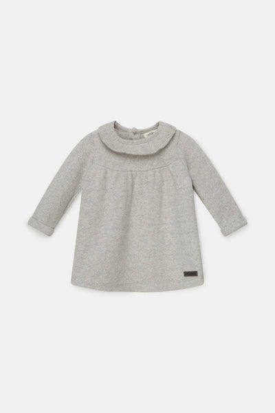 Organic knit baby dress - Light grey - Dresses