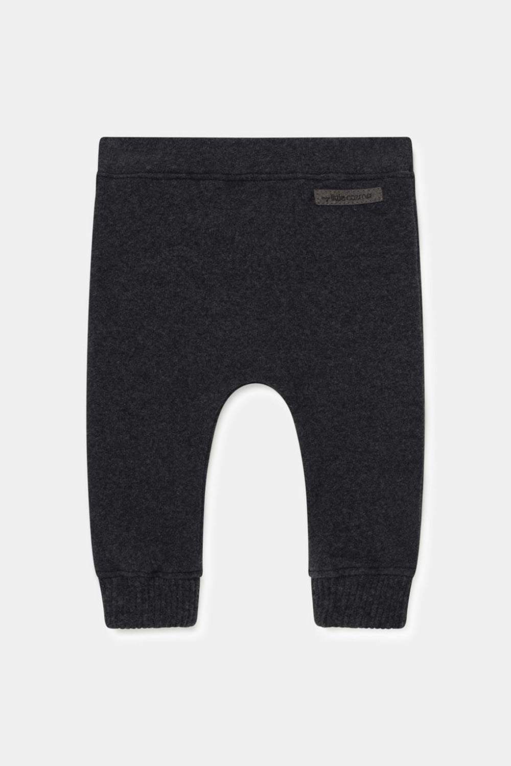 Organic knit baby pants - Dark grey - pants - baby
