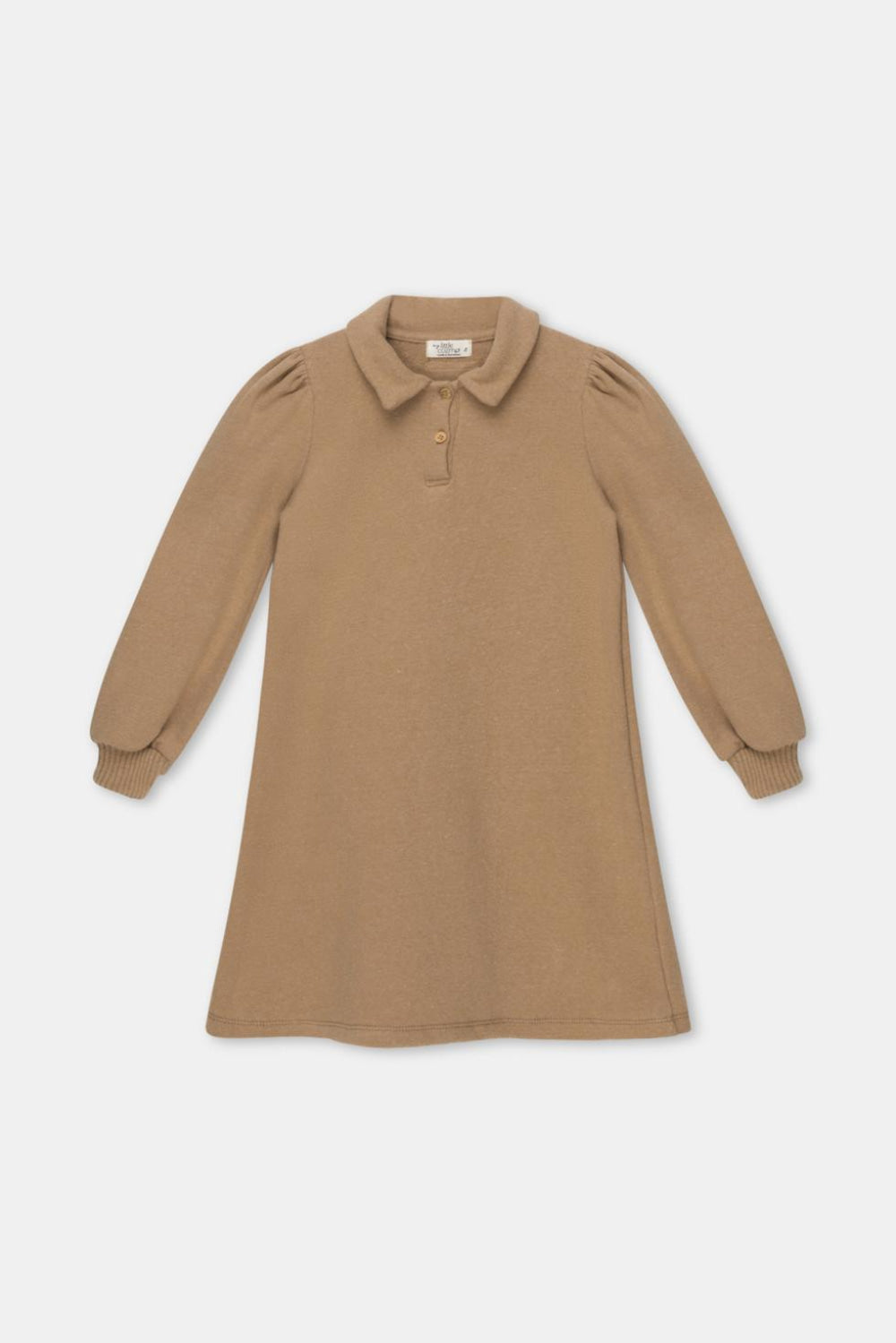 Organic knit dress - Camel - dresses - baby