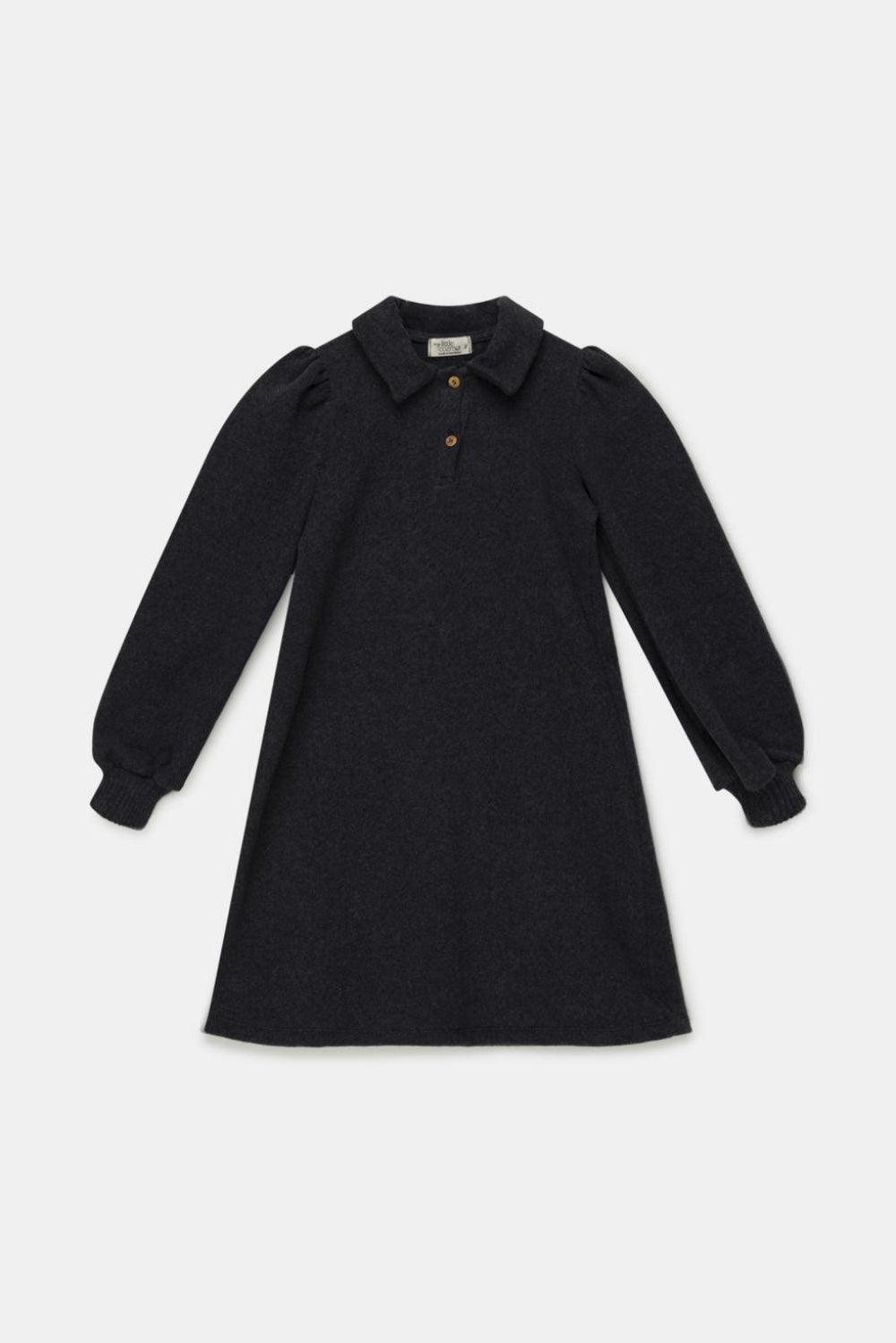 Organic knit dress - Dark grey - dresses - baby
