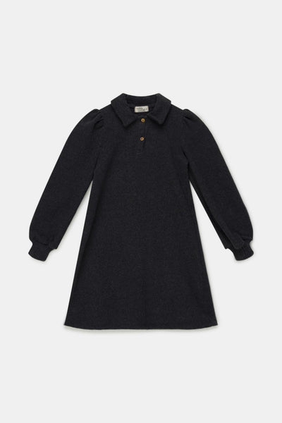 Organic knit dress - Dark grey - dresses - baby