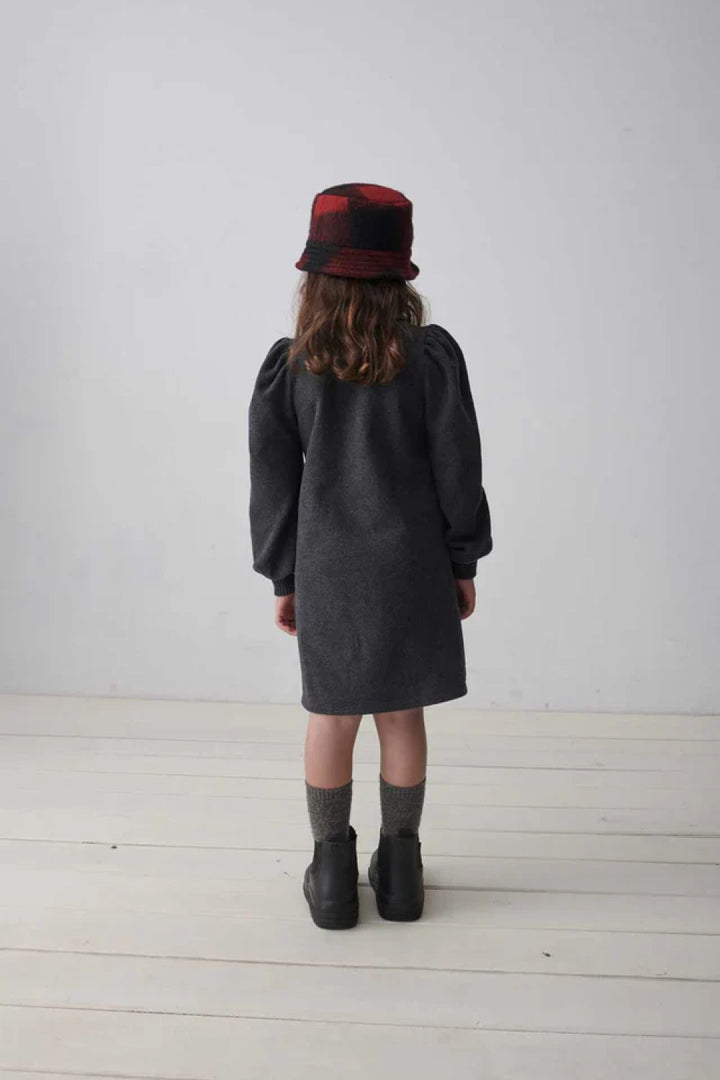 Organic knit dress - Dark grey - dresses - baby