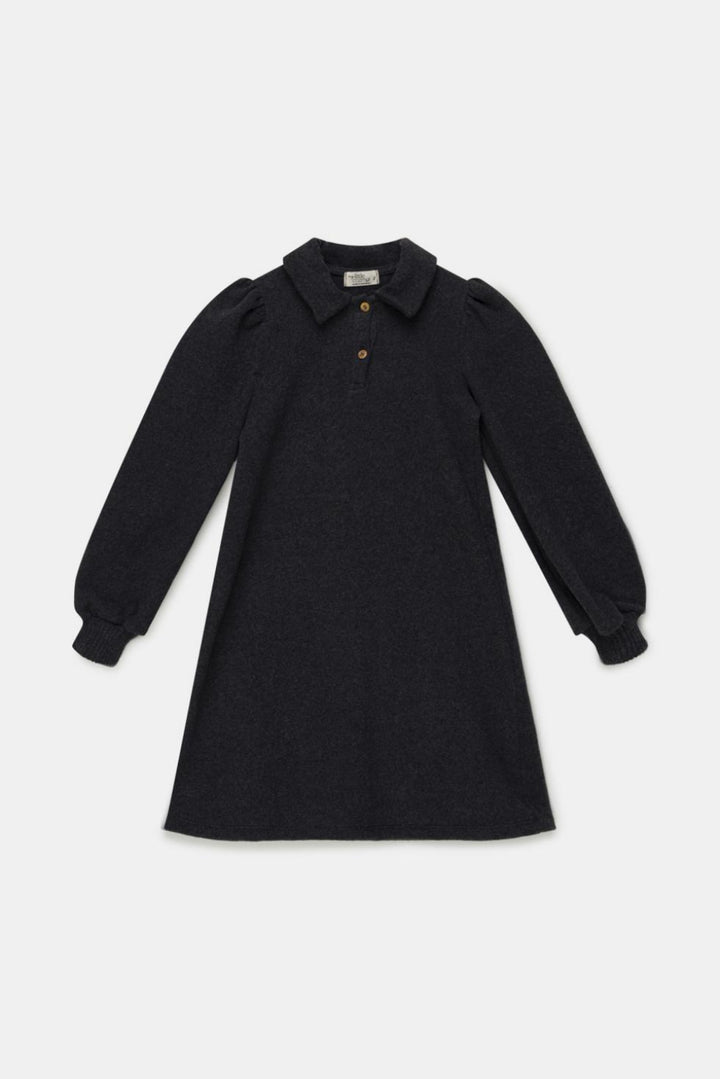 Organic knit dress - Dark grey - dresses - baby