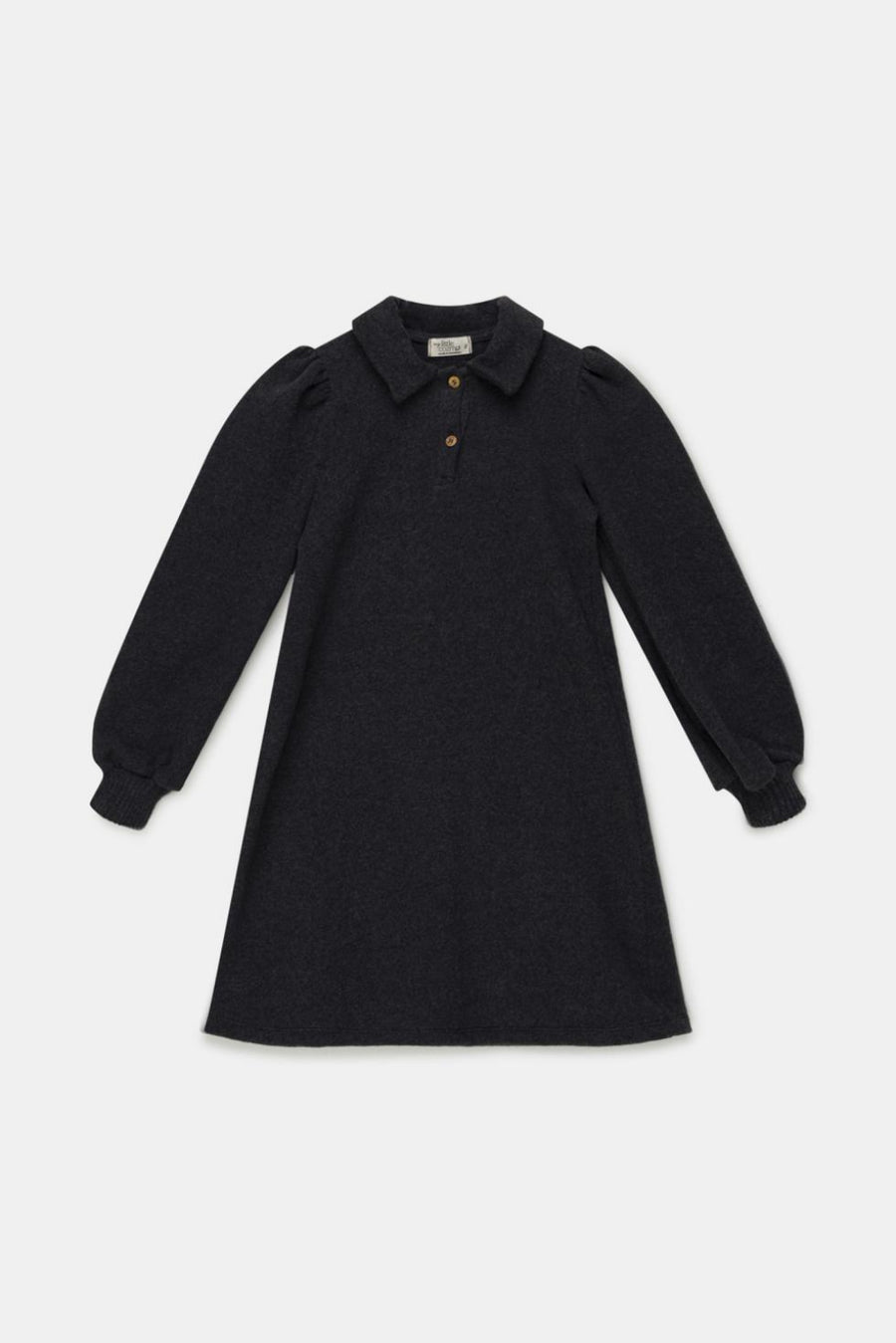 Organic knit dress - Dark grey - dresses - baby