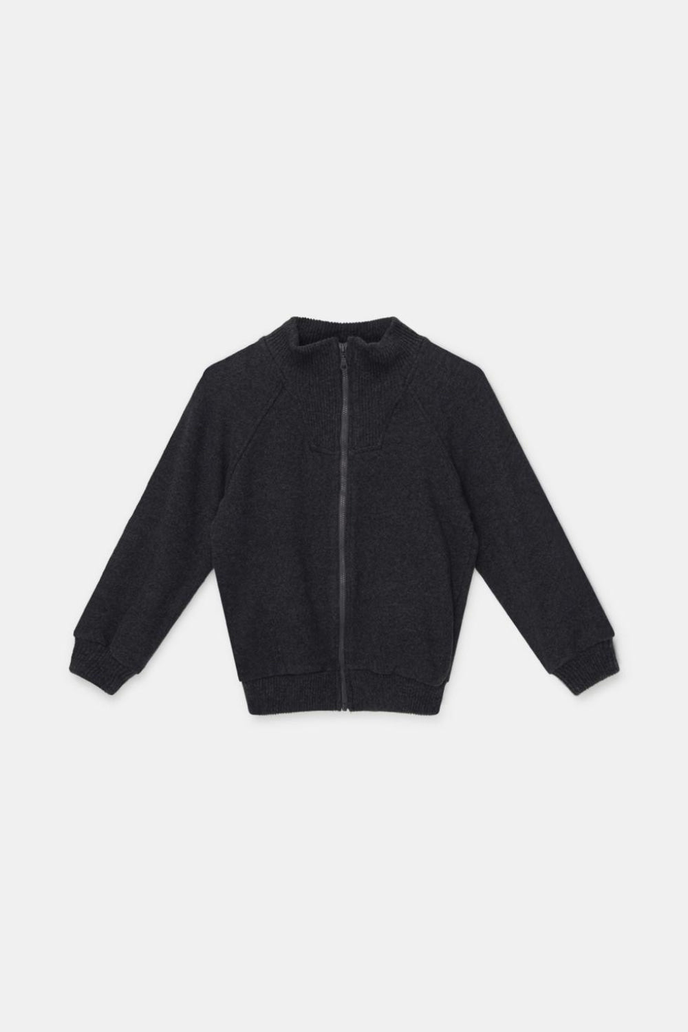 Organic knit jacket - Dark grey - Zip-up Sweatshirt