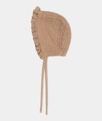Organic lace baby bonnet - Pink - Bonnet