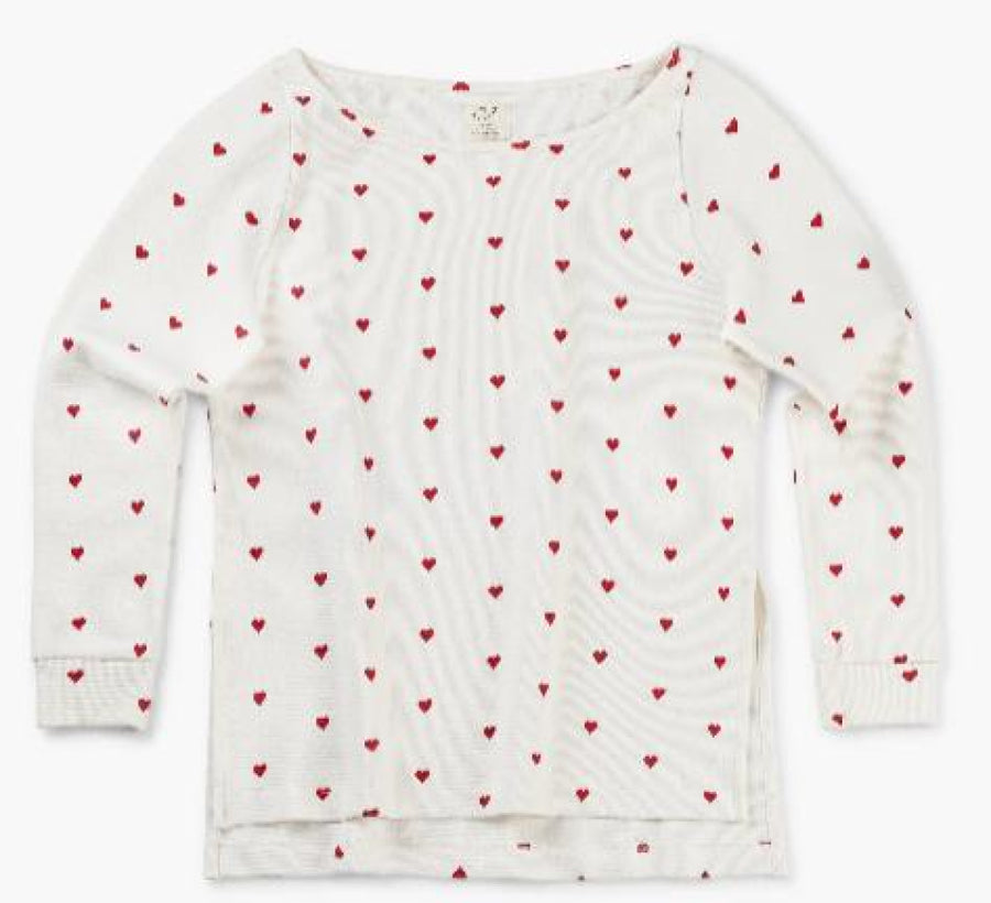 Organic Lounge Top - Tiny Hearts - T-shirt