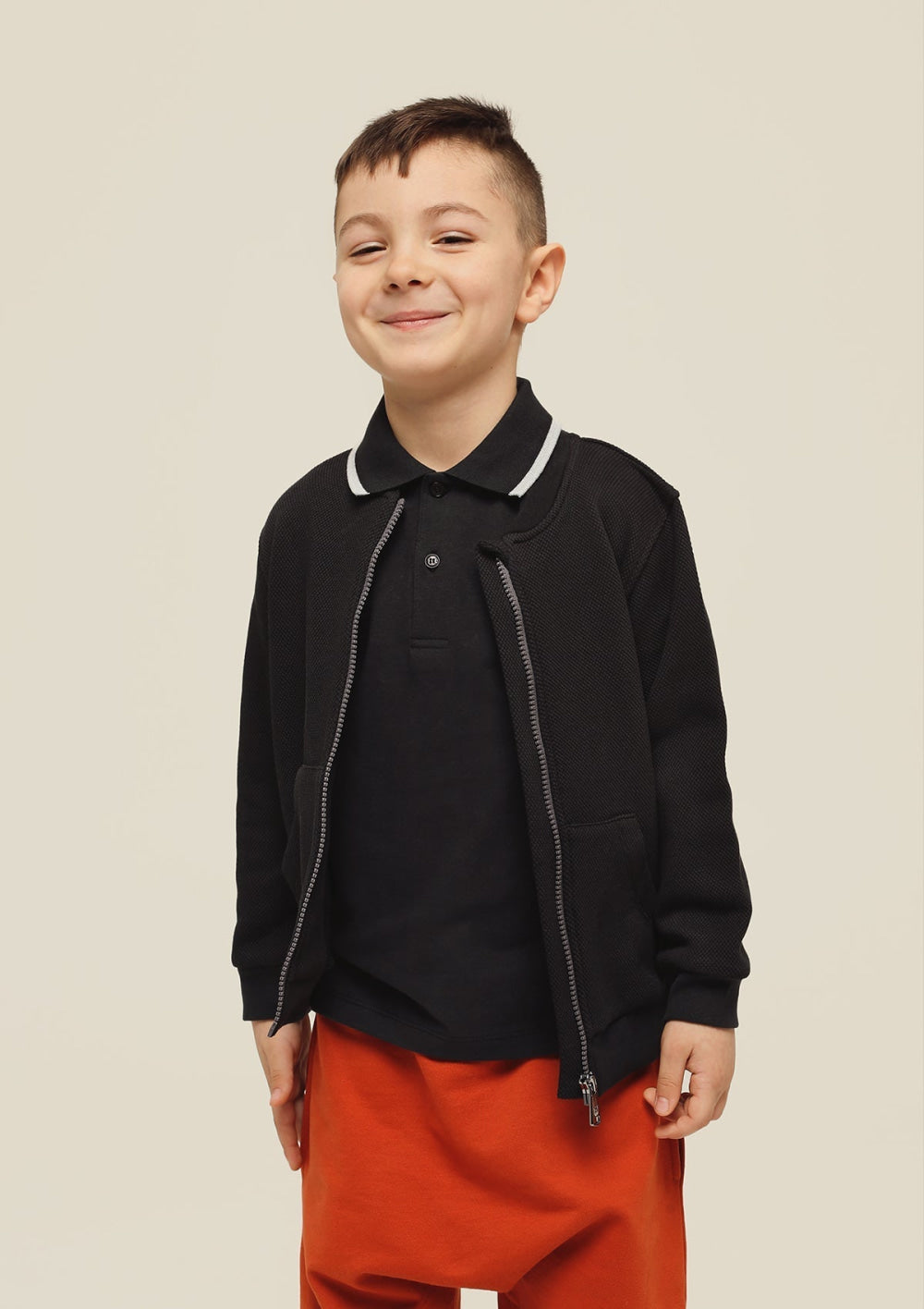 Organic LS Jersey Polo - Black Ink - Polo