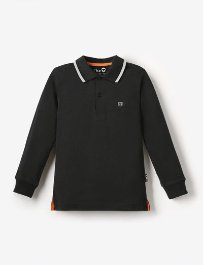 Organic LS Jersey Polo - Black Ink - Polo
