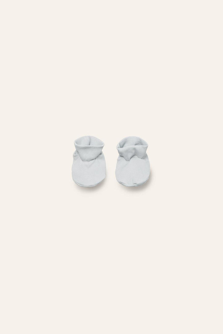 Organic Pima Cotton Baby Booties - Light Blue - Bootie