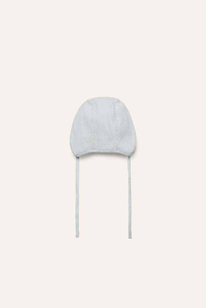 Organic Pima Cotton Baby Hat - Blue - Bonnet