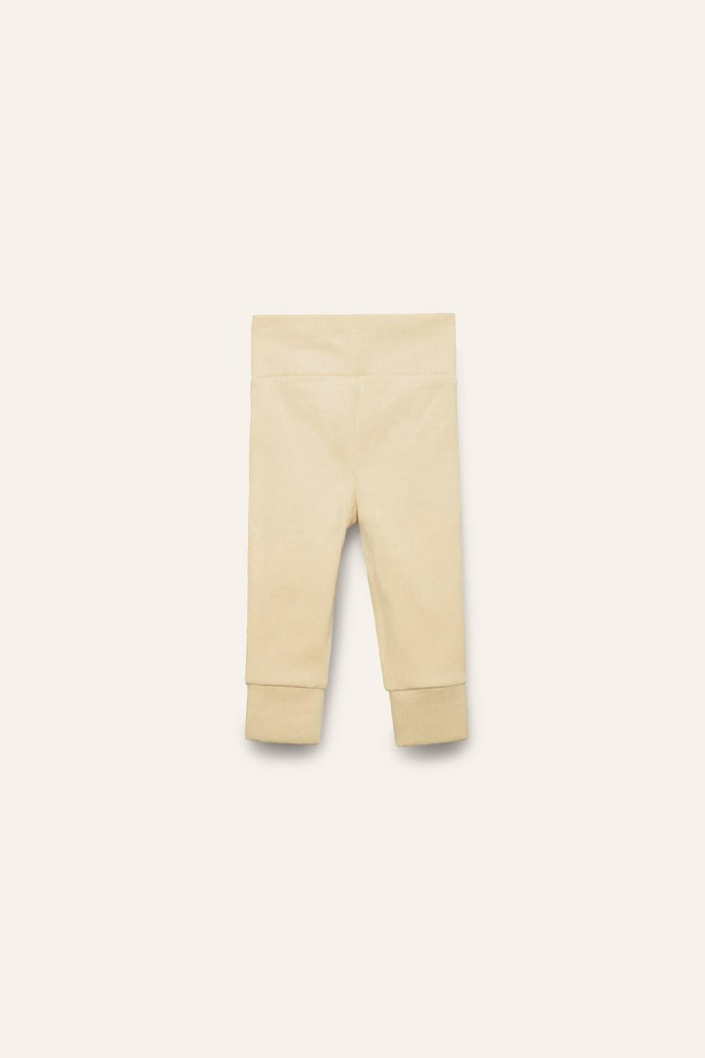 Organic Pima Cotton Baby Leggings - Light Yellow - Leggings