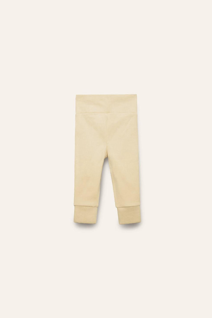 Organic Pima Cotton Baby Leggings - Light Yellow - Leggings