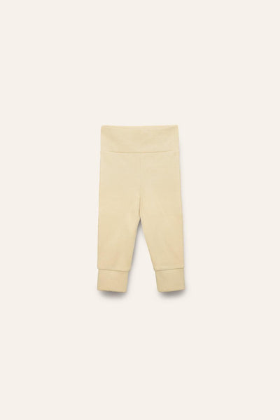 Organic Pima Cotton Baby Leggings - Light Yellow - Leggings