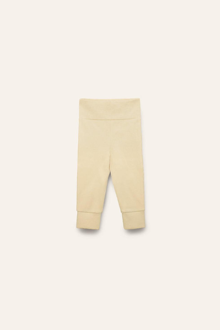 Organic Pima Cotton Baby Leggings - Light Yellow - Leggings