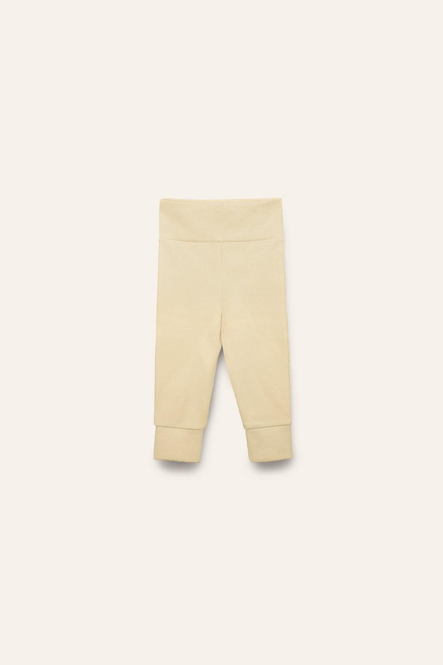Organic Pima Cotton Baby Leggings - Light Yellow - Leggings