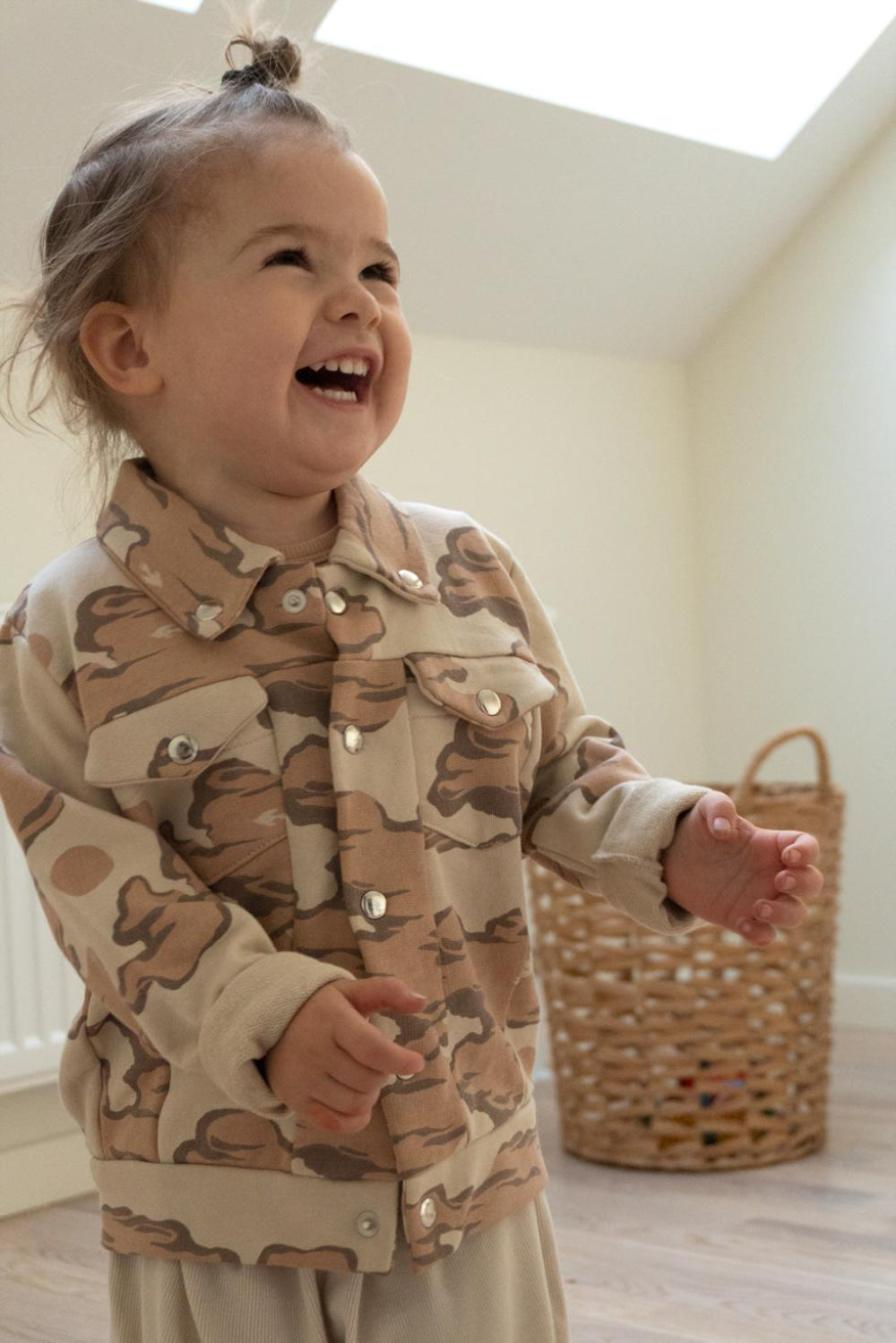 Organic Pima Cotton Kids Jersey Jacket - Pink Clouds - Jacket
