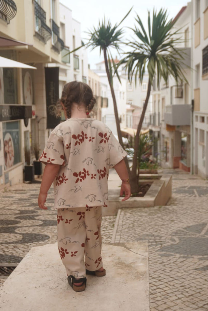 Organic Pima Cotton Kids Lounge Pants - Peace - Pants