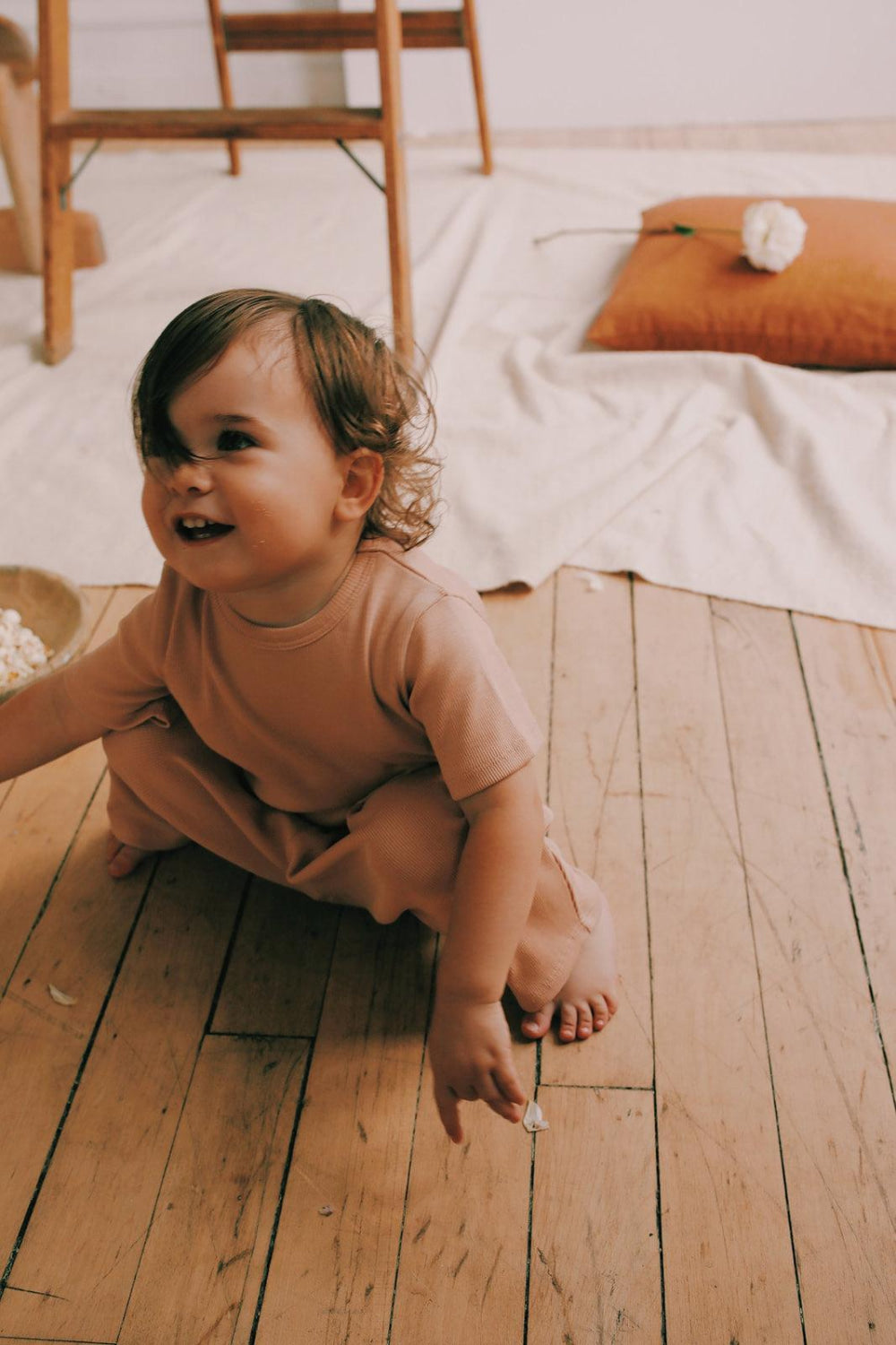 Organic Pima Cotton Kids Lounge Pants - Pink - Pants