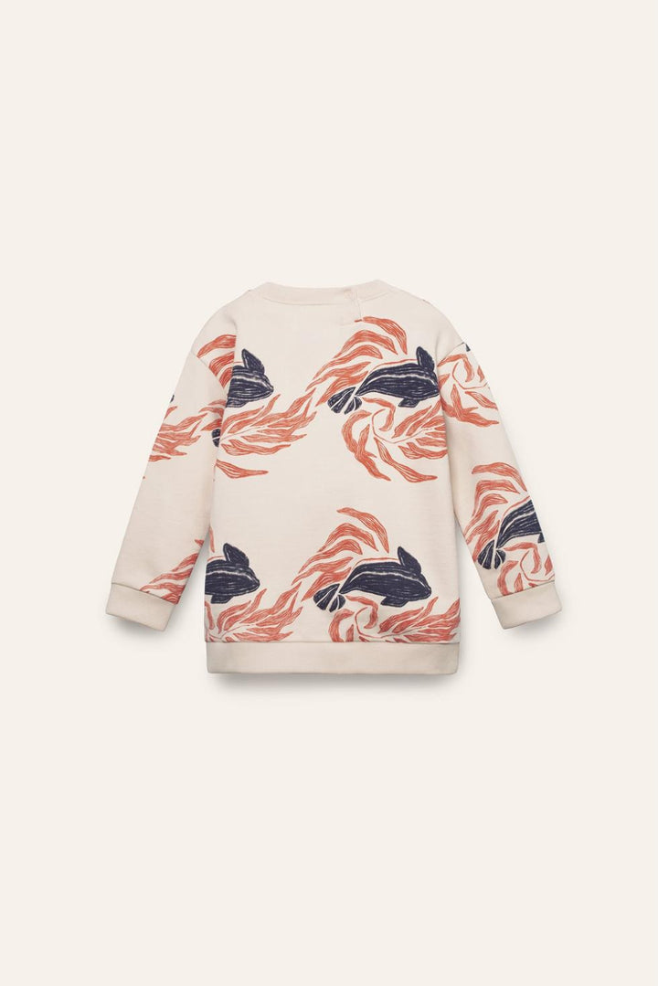 Organic Pima Cotton Sweatshirt - Whale - Crewneck Sweatshirt