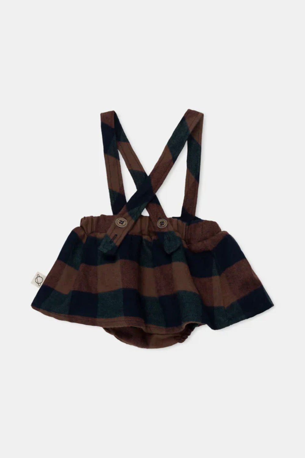 Organic plaid baby bloomers - Unique - 6M - overalls - baby